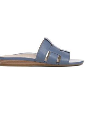 Vionic Women's Glendora Slide Sandal - Pacific Blue Leather